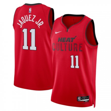 Män Miami Heat Tröja Jaime Jaquez JR Nike 2024-25 City Edition Röd Swingman
